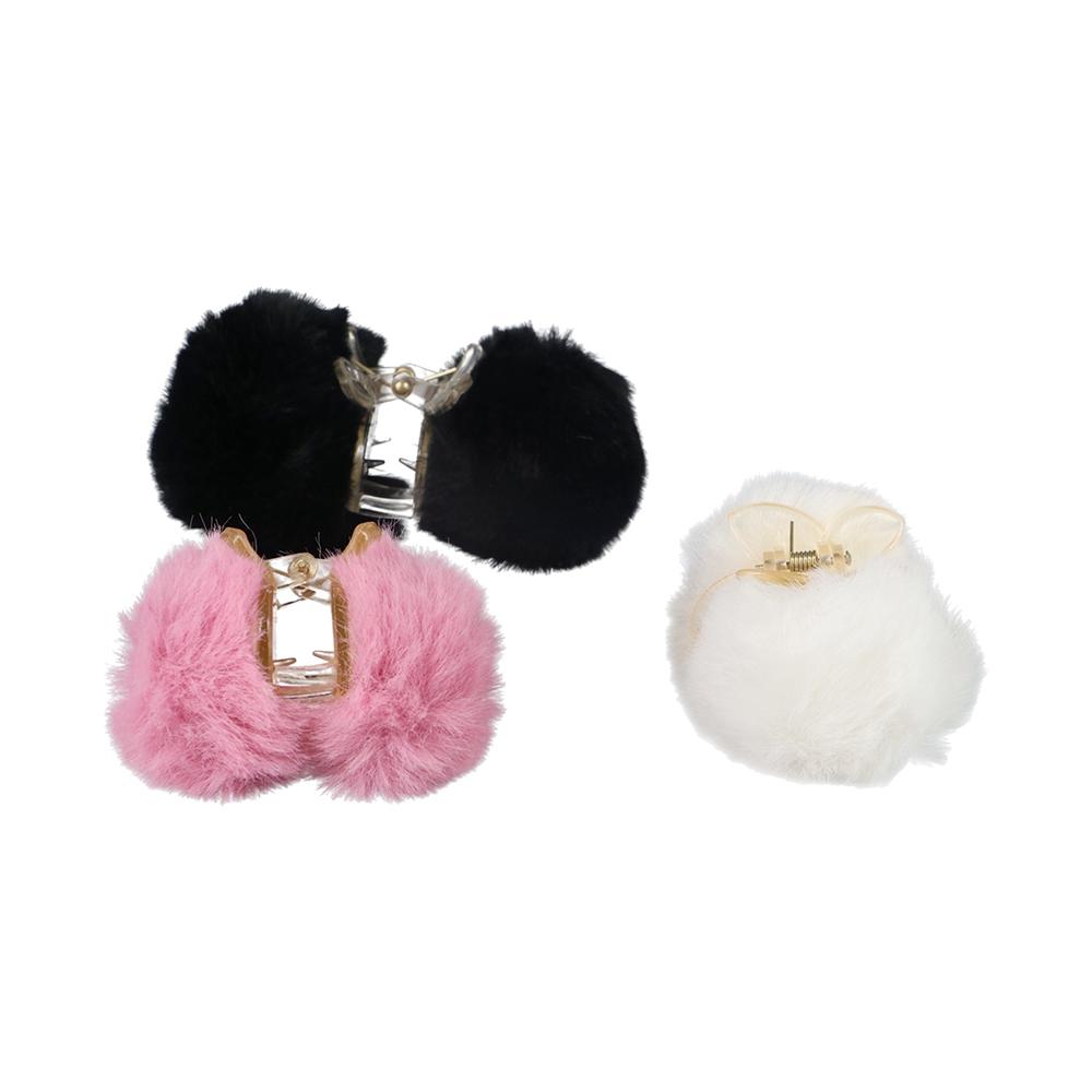 And Winter Wome Hair Claw Korean Style Hair Clip Plush Hair Claw Small Hairpin Child Headwear