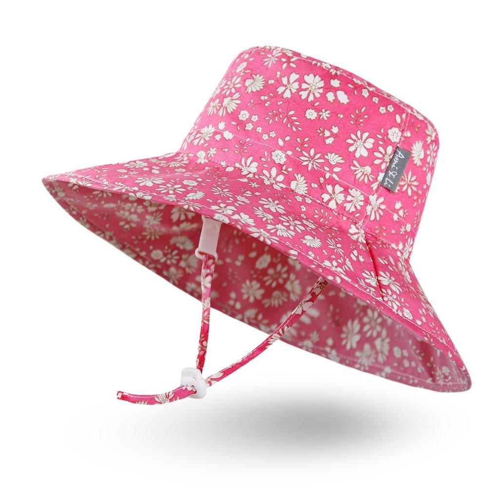 

tots Baby Kids Sun Hat with Adjustable UPF Wide Suitable for Boys and Perfect for Beach and Travel Ami&Li & Hat, Girls Strap, 50+, Brim, Girls, Play,