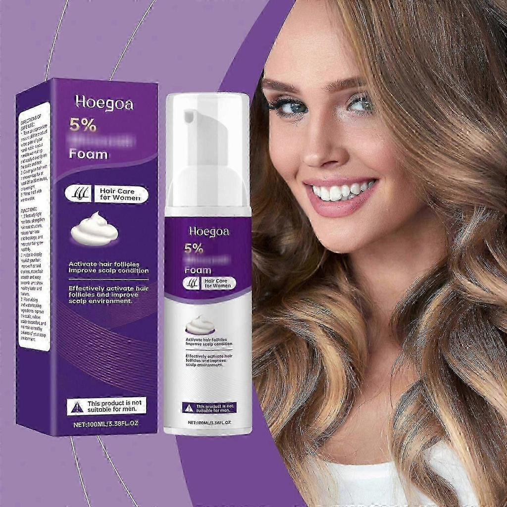 100ml 5% Hair Growth Foam for Women, Hair Regrowth Treatment Serum, Hair Growth Serum Suitable for Hair Thinning Receding Hairline