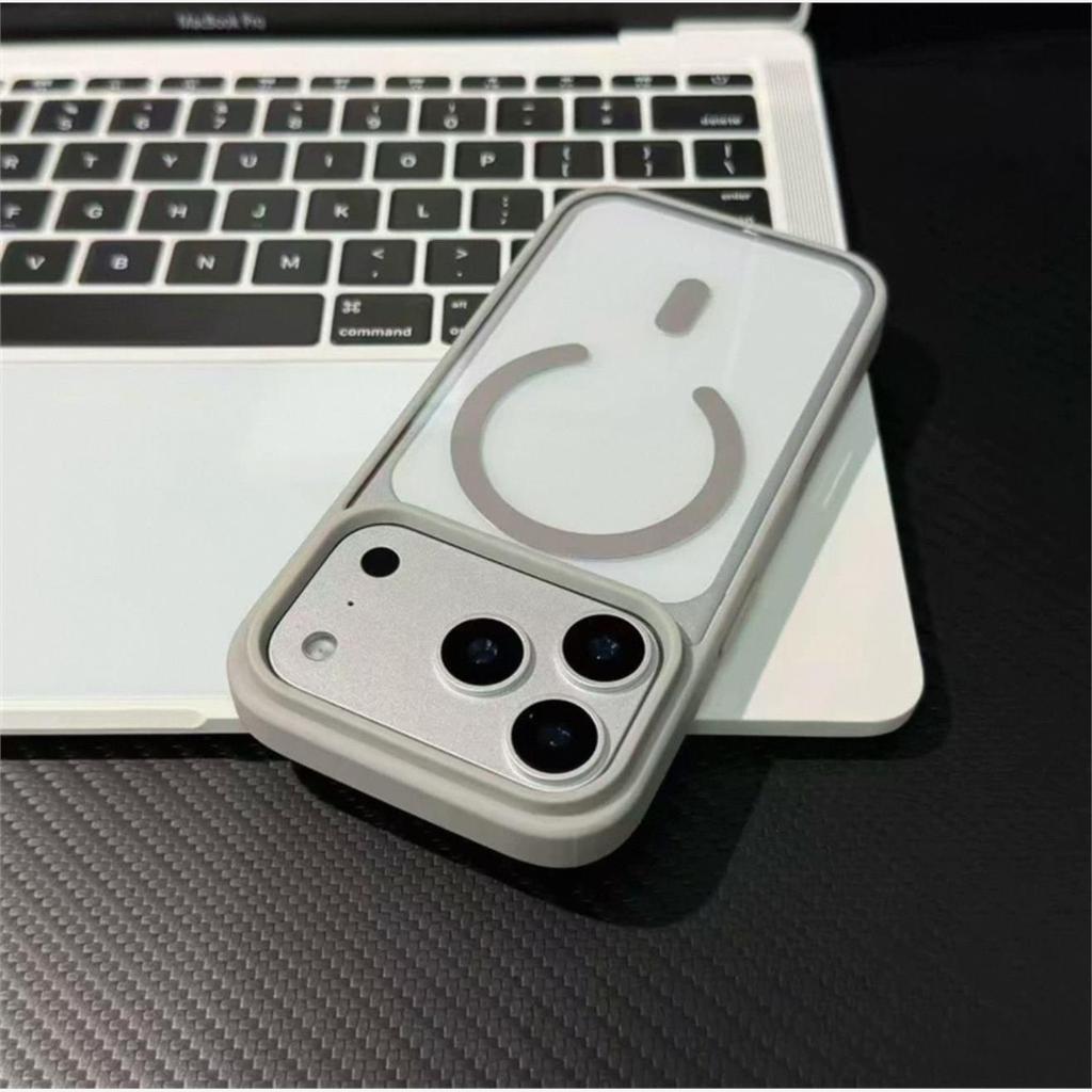 iPhone 17 Magnetic Clear Soft Edge Acrylic Charging Case with Drop Protection