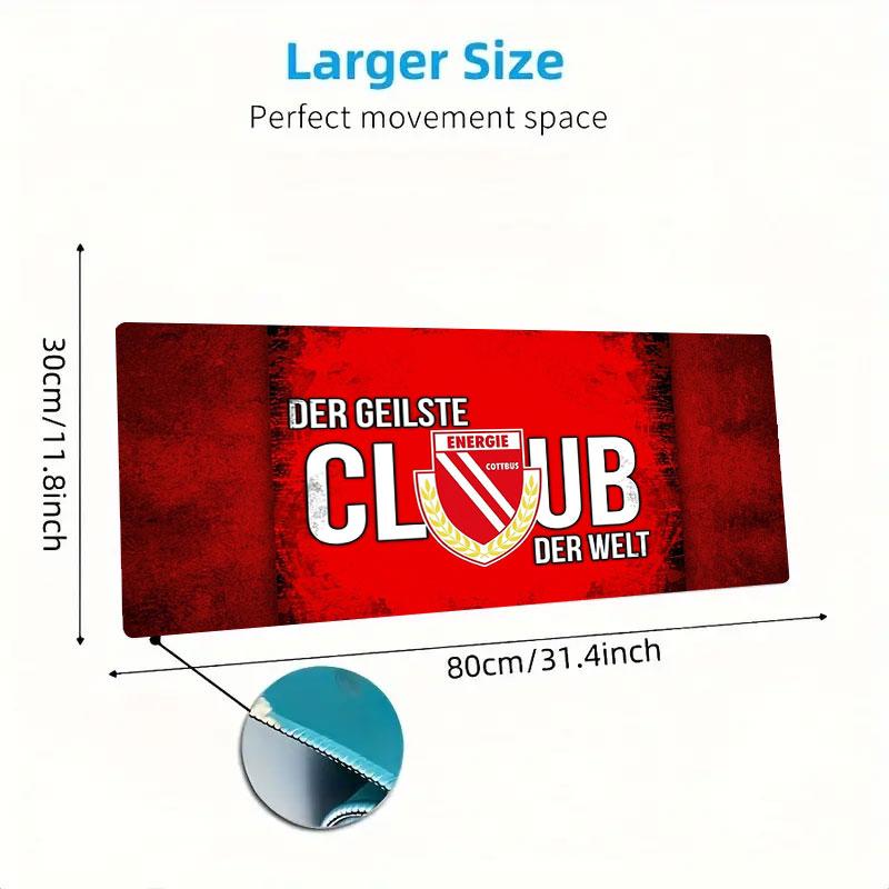 FC Energie Cottbus Large Size Mouse Pad Large Gaming Table Cushion Non-slip Laptop Tablet Big Mousepad XXL Mat Mini PC Playmat With Lock Edge