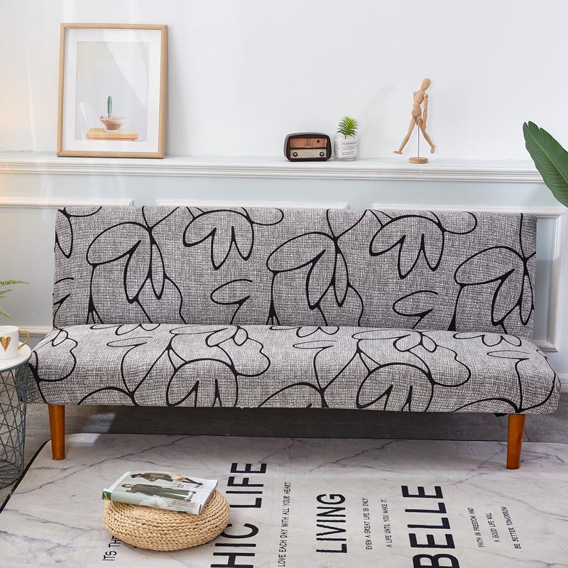 Full Coverage Elastic Sofa Bed Cover, Armless Sofa Cover, Cross-border Sofa Bed Dust Cover
