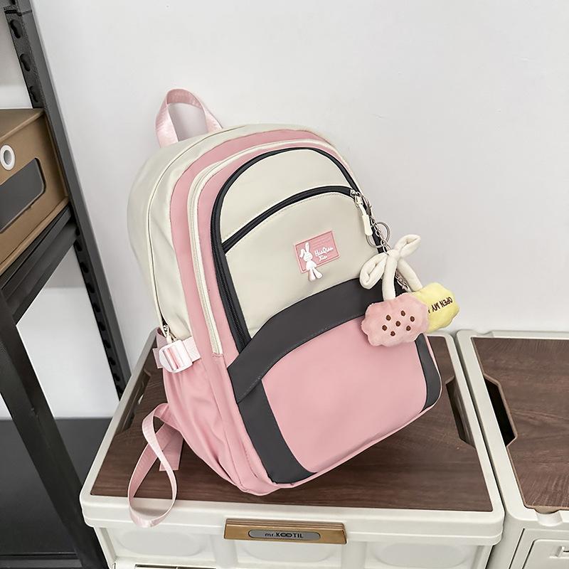 College Junior High School Students Schoolbag Japanese Primary Schoolcolors Large-capacity Backpack Cute Lightweight Burden Reduction Durable Backpack
