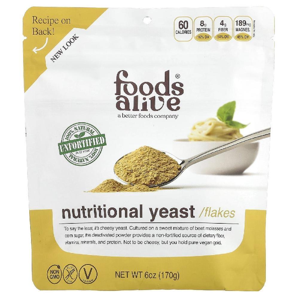Food Alive Nutritional Yeast Flakes 170g Brewer's Yeast Pantothenic Acid Dietary Fiber Protein 1 pcs