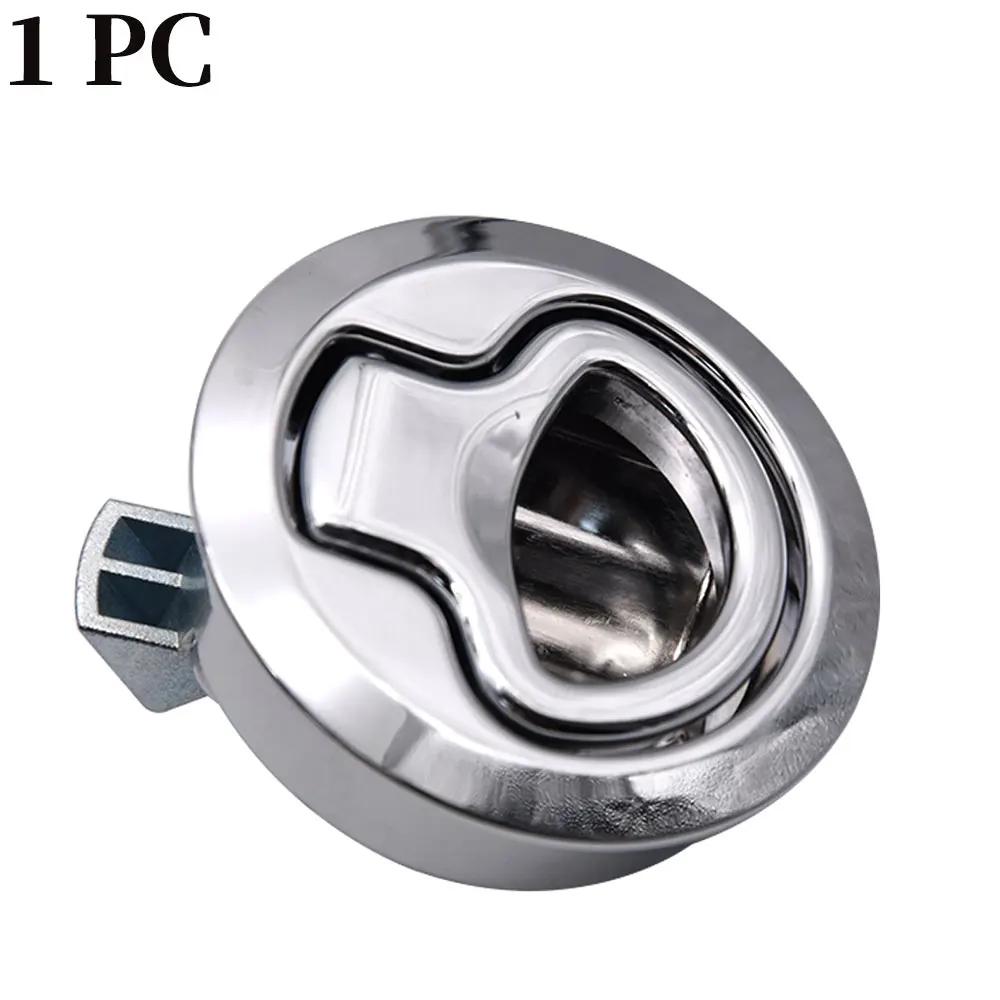 Round Non-locking Boat Marine Deck Latch Stainless Steel Boat Flush Pull Hatch Slam Latch for RV Yacht Marine 1pc