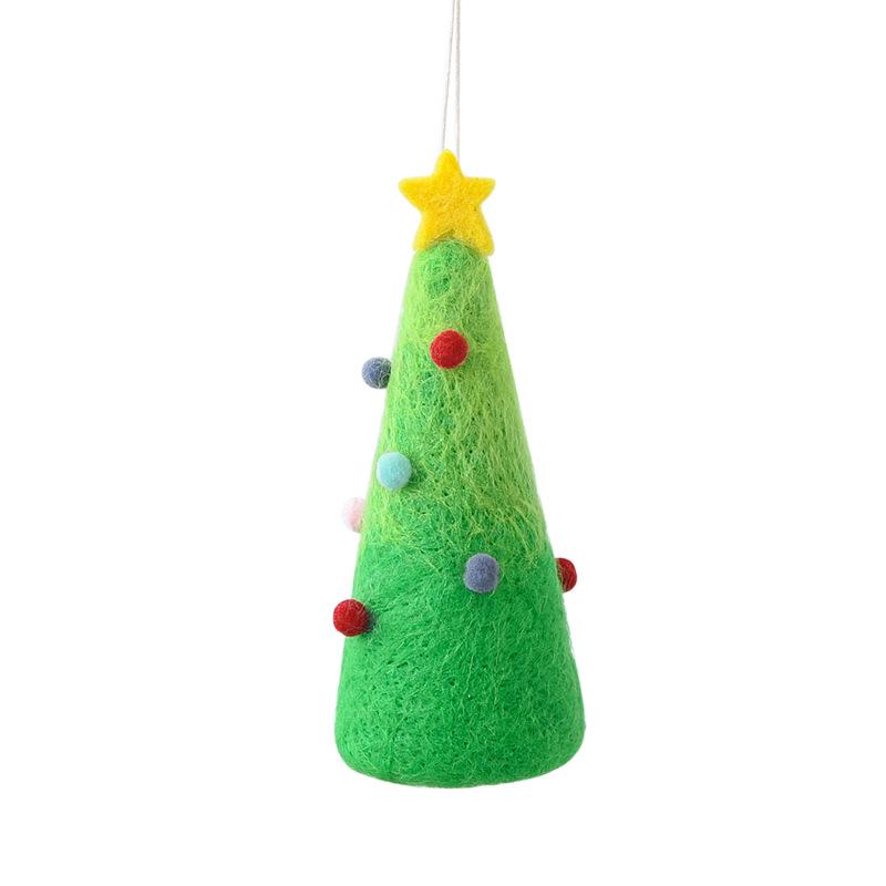 NUCHI Wool Felt Mini Christmas Tree Ornament - Desktop Decoration Pendant