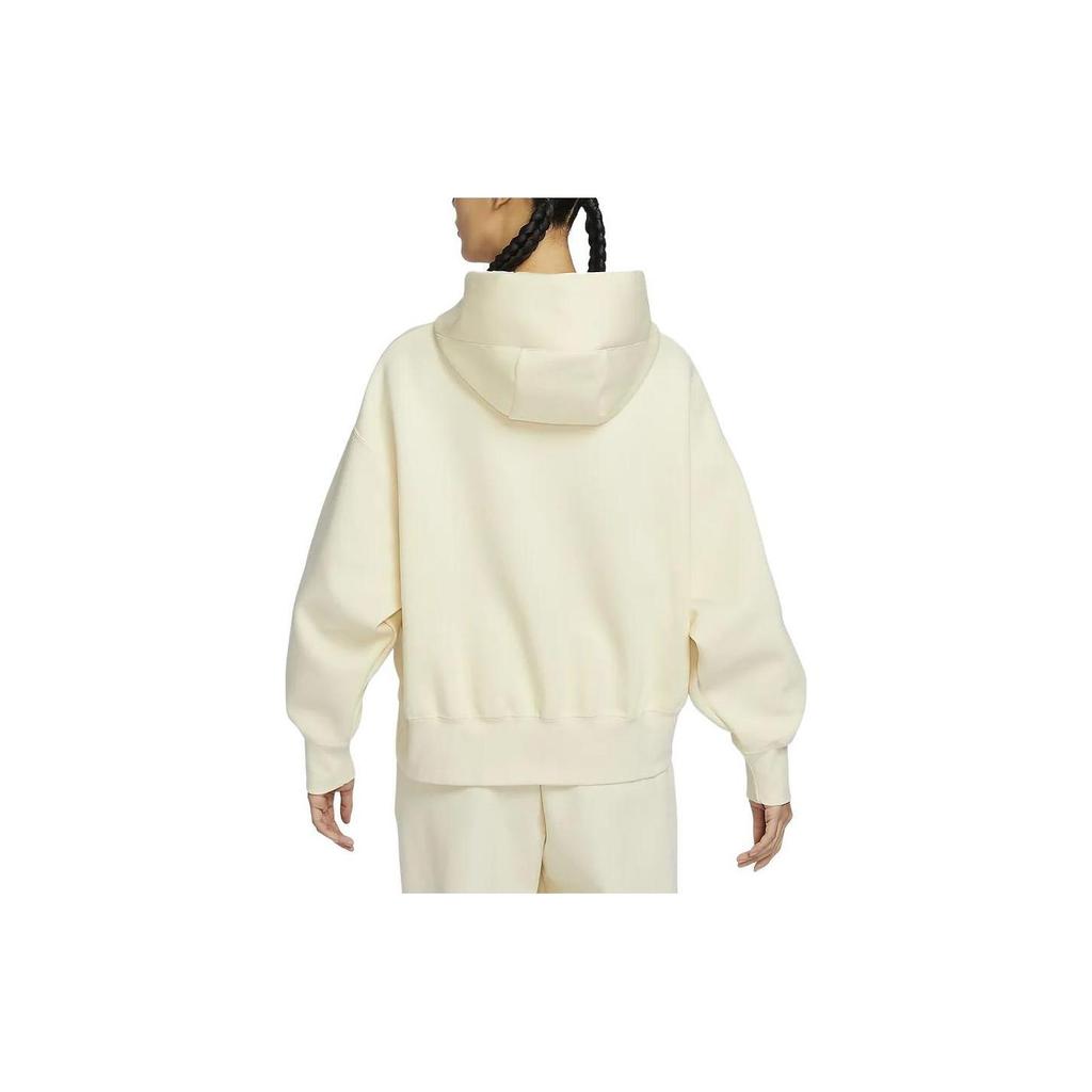 Nike Sportswear Letter Print Hooded Casual Long Sleeve Sweatshirt Women Sweatshirt Coconut-Milk HF5039-113