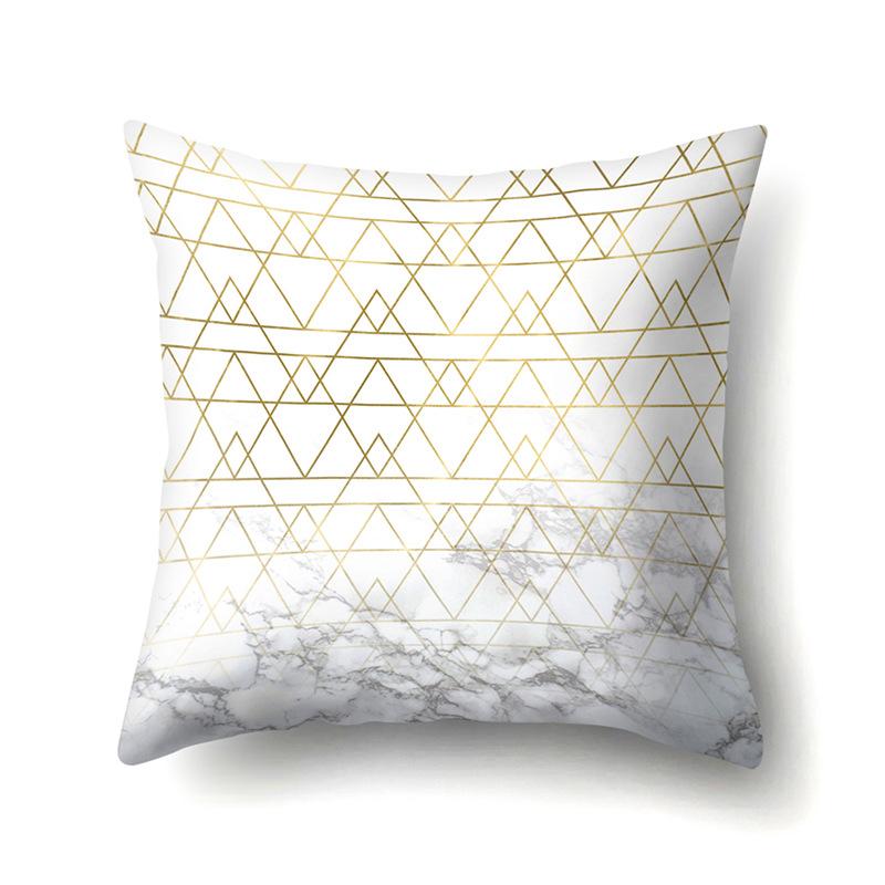 Polyester Pillow Case Automobile Decoration Home Printed Pillow Case Waist Cushion Cover Car Cushion Head Cushion Cover