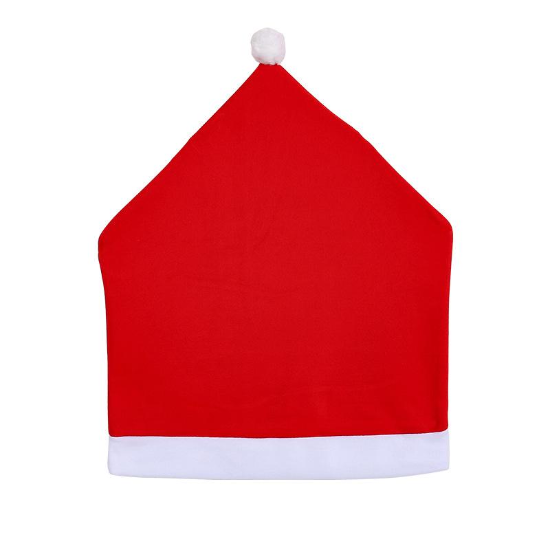 Christmas Chair Hat Restaurant Hotel Decorates Chair Covers Solid Color Wedding Conference Red Velvet Chair Covers Christmas Chair Covers