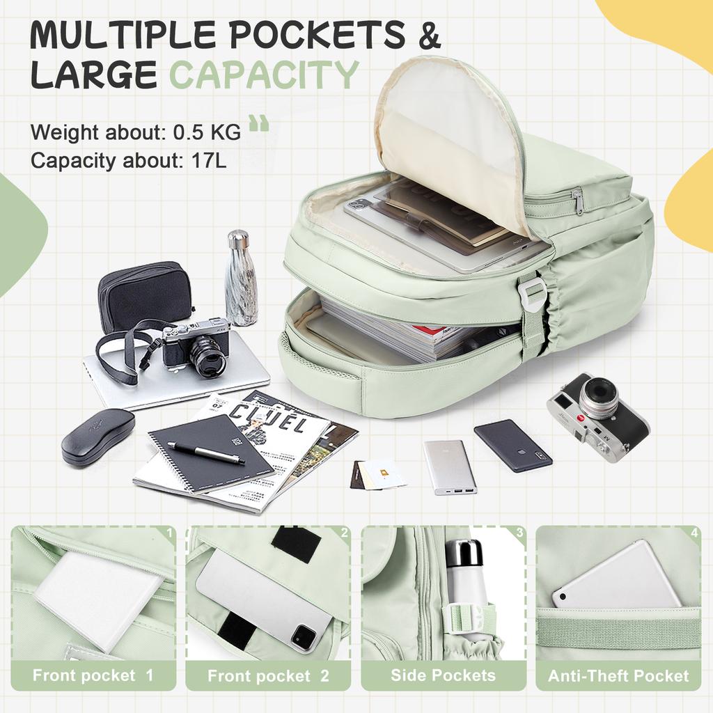 Large Capacity Backpack, Student Schoolbag, Laptop Campus Backpack, Daily Commuter Backpack Multiple Pocket Fashionable Backpack