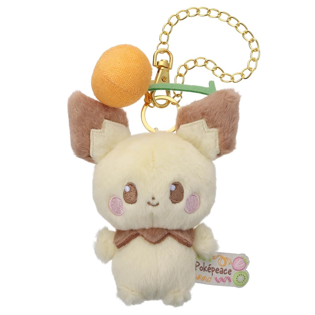 Takara Tomy Arts PokePeace Plush Chain Mascot 13cm Pokémon (Colorful Ver.) Pichu, Height Approx.