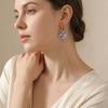 Dripping Oil Ceramic Ear Buckle Stainless Steel Gold Enamel Hoop Earrings  Party
