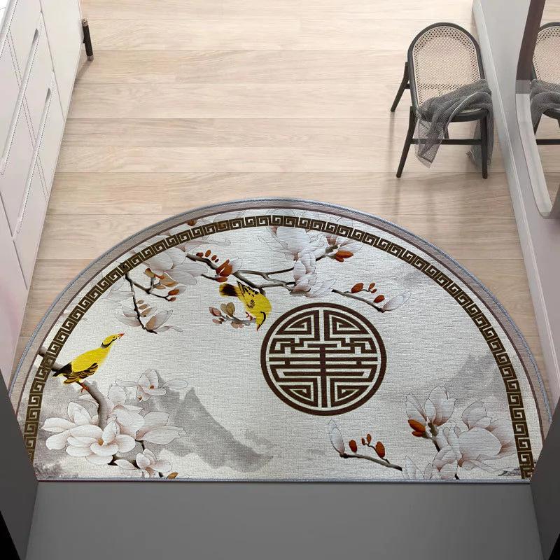 

Килимок півкола в китайському стилі, килимок для вхідних дверей, брудостійкий килимок для підлоги, абсорбуючий килим для ванної кімнати, протиковзкий килим 40*80cm