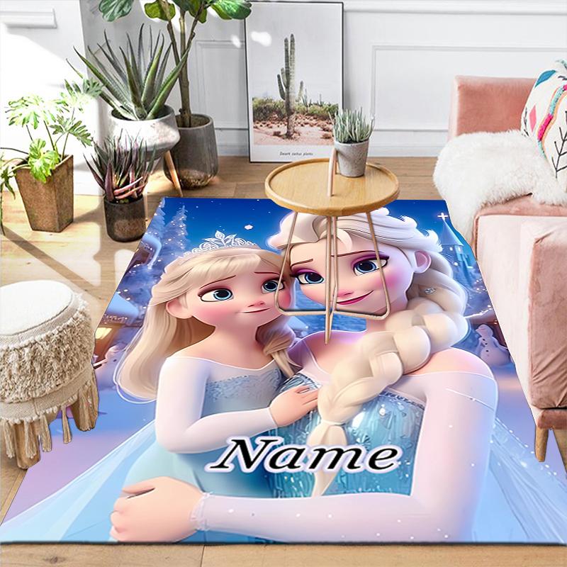 Custom 1Pc Elsa'S Frozen Fantasy Rug Office Carpet Indoor Outdoor Entrance Doormat Nonslip Soft And Comfortable Living Room D91664