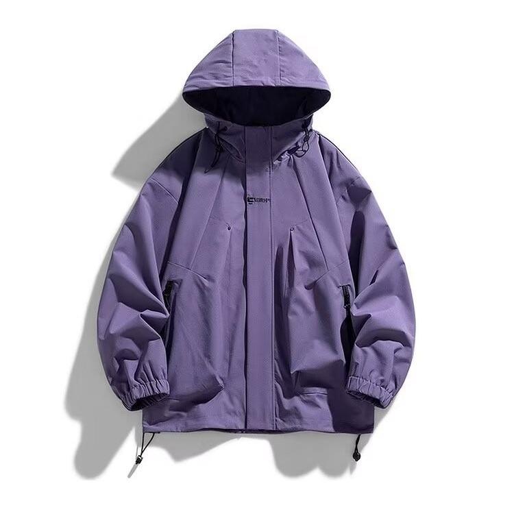 

Трендовая унисекс черная ветрозащитная и водонепроницаемая куртка-ветровка для весны и осени XXXL