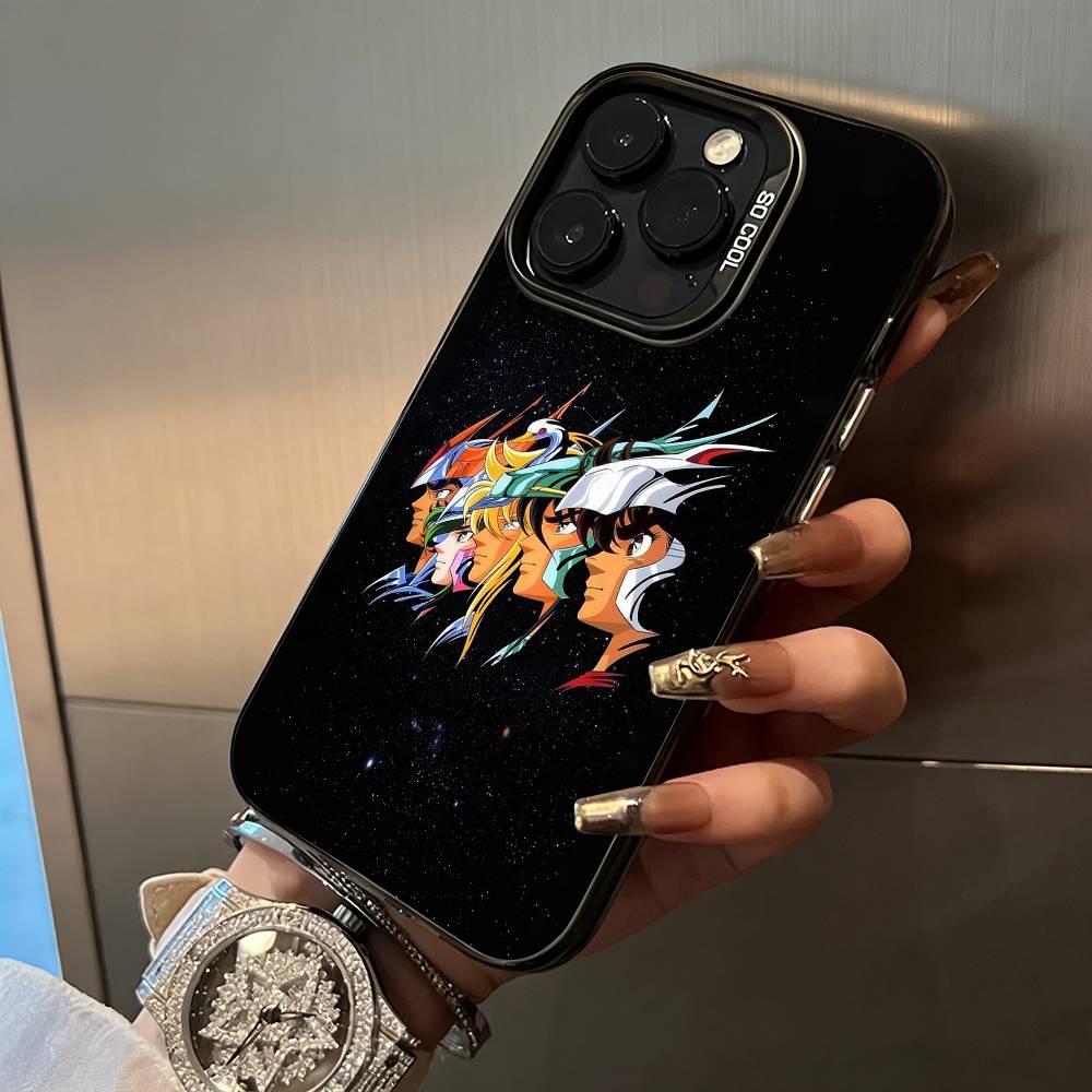 S-Saint S-Seiya Knights Phone Case For IPhone17 16 11 12 13 14 15 16 Pro Max Plus Cover Colored Silver Funda Bumber