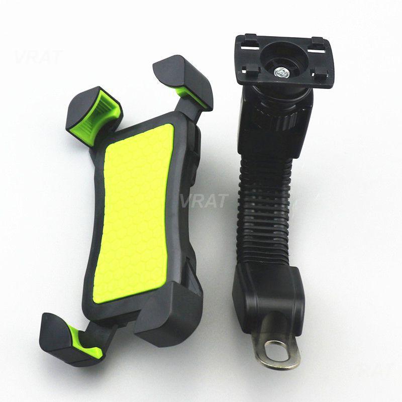Motorcycle Mobile Phone Holder Rearview Mirror Mount Bracket Phone Stand Anti-skid Anti-fall Stand Support Accessories