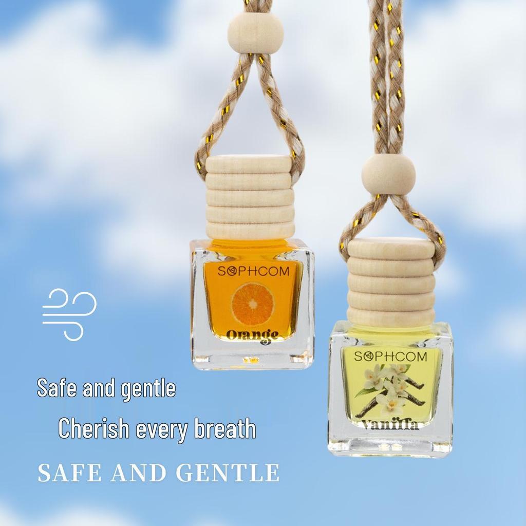 Long-lasting Car Air Freshener Pendant: Essential Oil Hanging Ornament for Interior Decoration