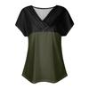 Summer Tops For Women Pattern For Women V-Neck Short Sleeve Comfy Womens Tops Oversized Tshirts