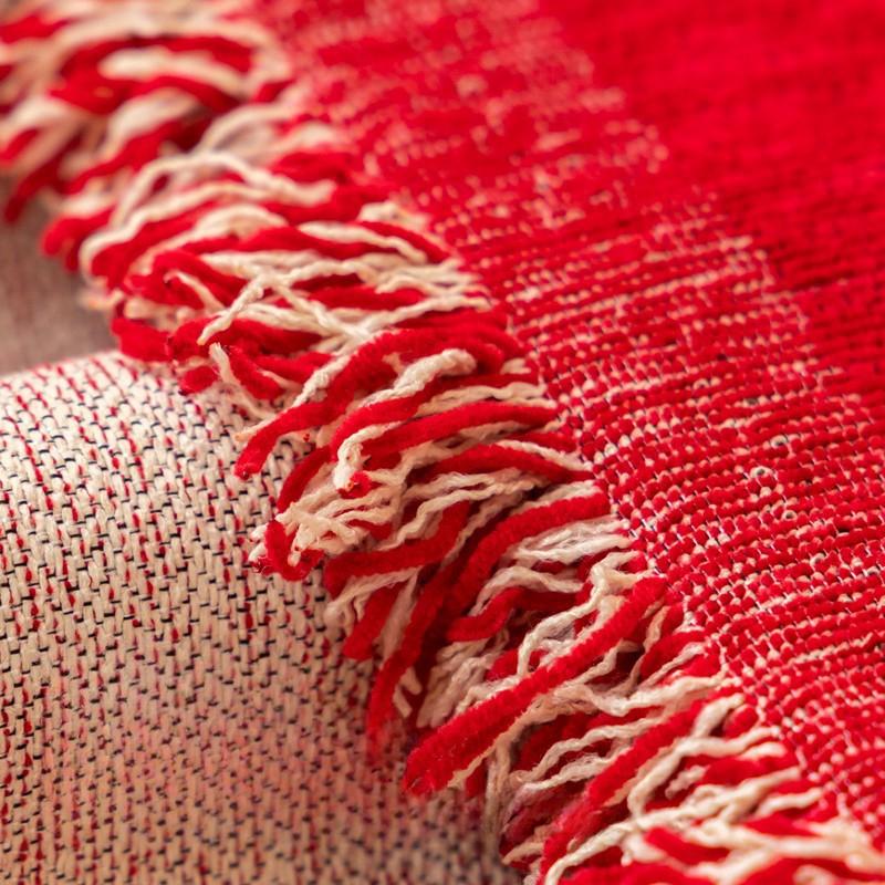 Chenille Red Sofa Cover for All Seasons, Anti-cat Scratch One-piece Sofa Cover, Wedding and Festive Sofa Cover