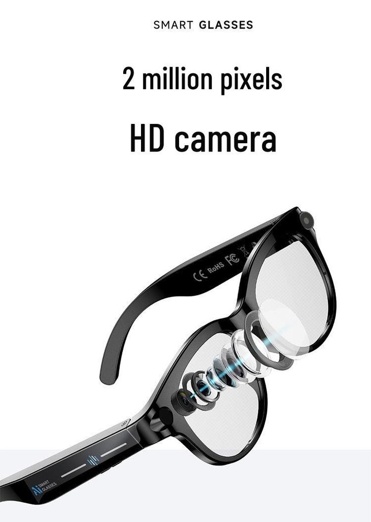 M89 WheatAI Smart Glasses: Bluetooth Calling, 200W Pixel Camera, Anti-shake, AI Translation, Music Playback