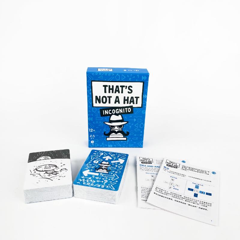 1 Set Gioco da Tavolo Inglese Per 3-8 Giocatori Che Non È Un Cappello Gioco di Festa Felice Kit Gioco da Tavolo Top Con Gioco di Carte Base Esteso