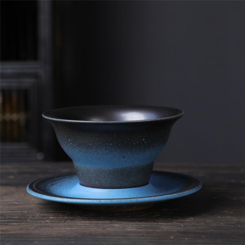 Coffee Cup And Saucer Set, Wind Ceramic Cup, Creative Cup, Retro Coarse Pottery