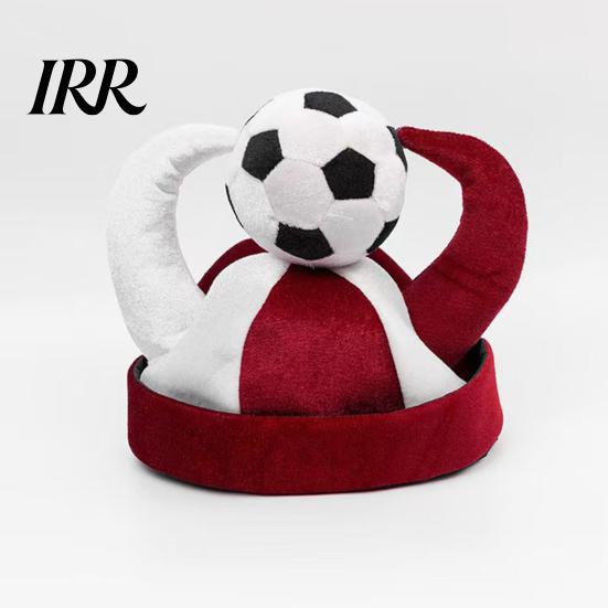 Photogenic Soccer Accessory Horn Hat, Funny Sports Themed Cheering Cap, Plush Eye-catching Football Hat Fan Headwear for Concerts, Game Day,