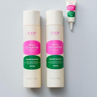 Chong Kun Dang Health Retino Collagen Low Molecular Weight 300 First Essence Planning Set (150mL*2, Collagen Cream 5mL)