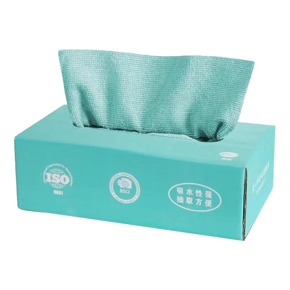 20Pcs/box Microfiber Towel Absorbent Kitchen Cleaning Dishcloth Non-stick Oil Dish Rags Napkins Tableware Home Cleaning Towels