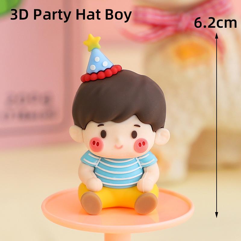 3D Zvířátka Topper na dort Korejský styl Malé zvíře Tygr Lev Oslava miminka 1. narozeniny Chlapec Dívka Roky Starý Party Dekorace na dort