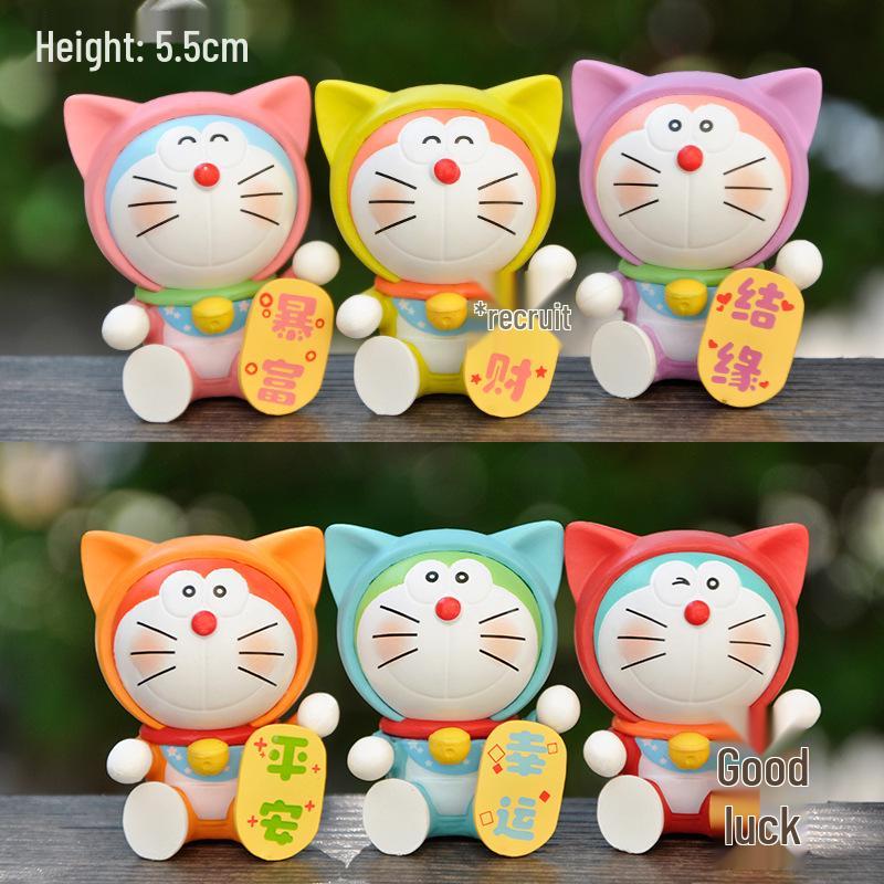 Anime Doraemon Figure Blind Box - Cute Doraemon Doll Toy for Desktop or Car Decoration Ornament