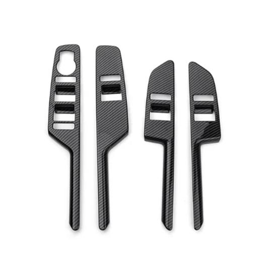 For Genesis GV80 2025 2026 Car Tuning Carbon Fiber Window Button Frame Cover Trim Automotive Interior Accessories LHD LHD For Carbon