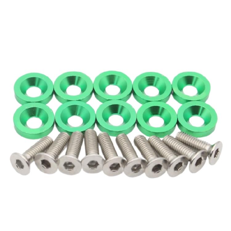 Vis M6 pour plaque d'immatriculation de voiture Fixations Rondelles Garde-boue Pare-chocs Moteur Concave