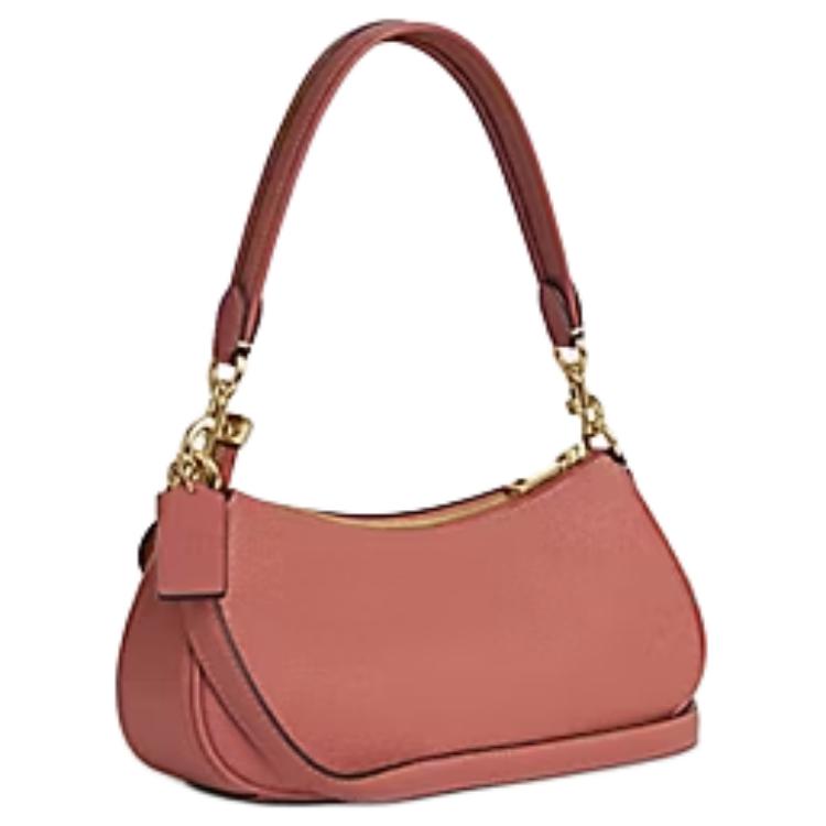 Coach Ashton 25 Fashion Solid Pebble Leather Shoulder Bag Medium Unisex Shoulder Bag Pink CM079-IMS9Q