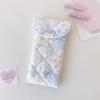 1Pcs Fashion Floral Bow Snap Pen Bag Student Stationery Girl Portable Glasses Storage Bag Large Capacity Travel Makeup Bag Gifts