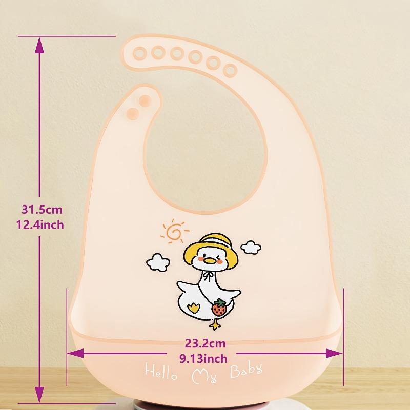 Soft Adjustable Silicone Baby Bib, Durable and Skin-friendly. Perfect for Toddler Daily Feeding.