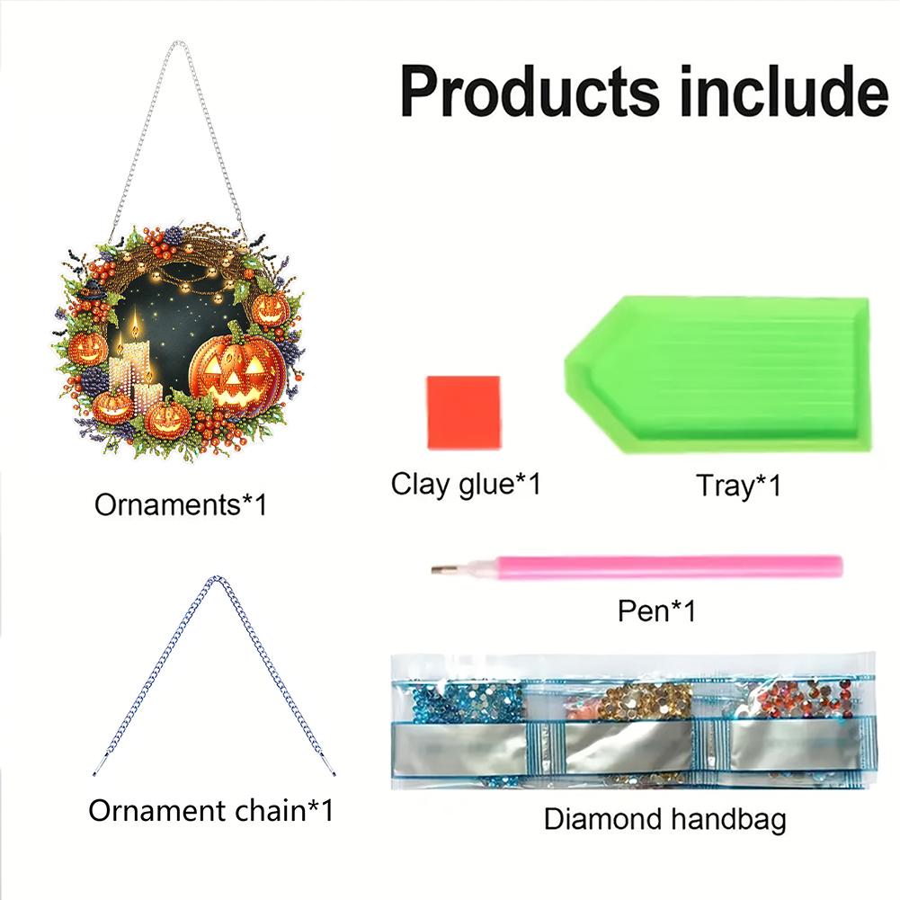 2D Flat Acrylic DIY Hanging Diamond Art Kits Special Shape Diamond Art Pendant Diamond Painting Set Home Wall Decoration Crafts