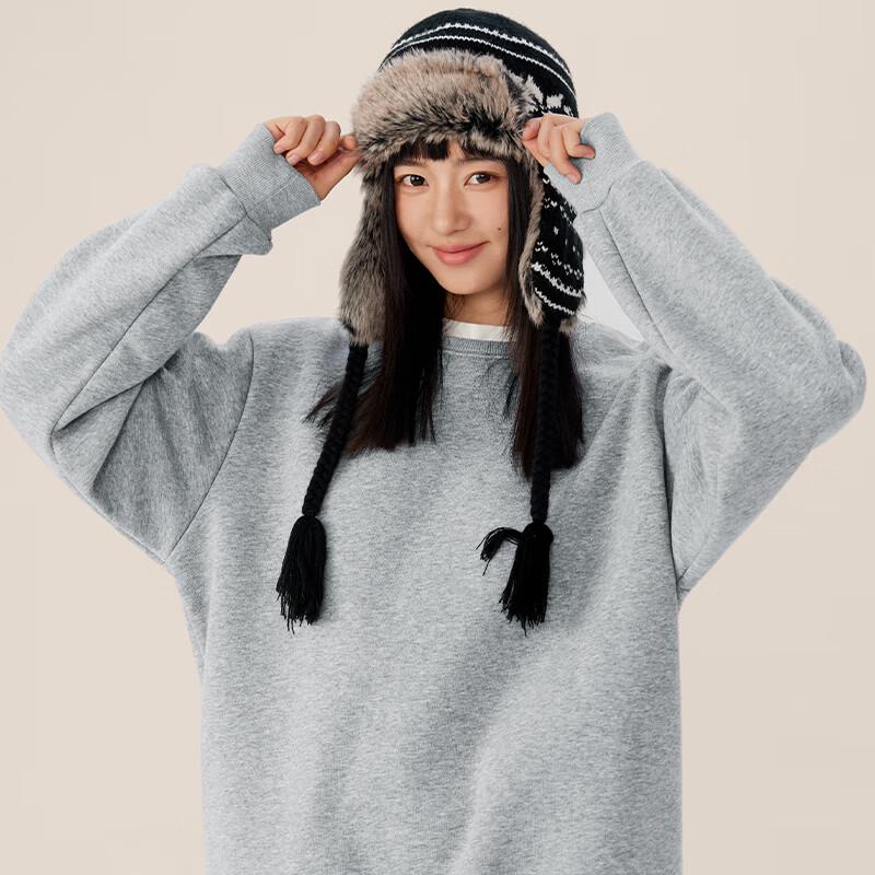 MINISO Men's Fleece Lined Corgi Graphic Sweatshirt