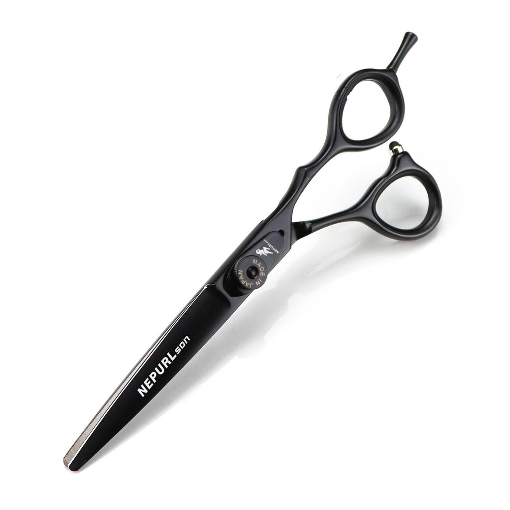5.5/6.0-inch Black Hairdressing Scissors: Bangs, Serrated, Thinning.