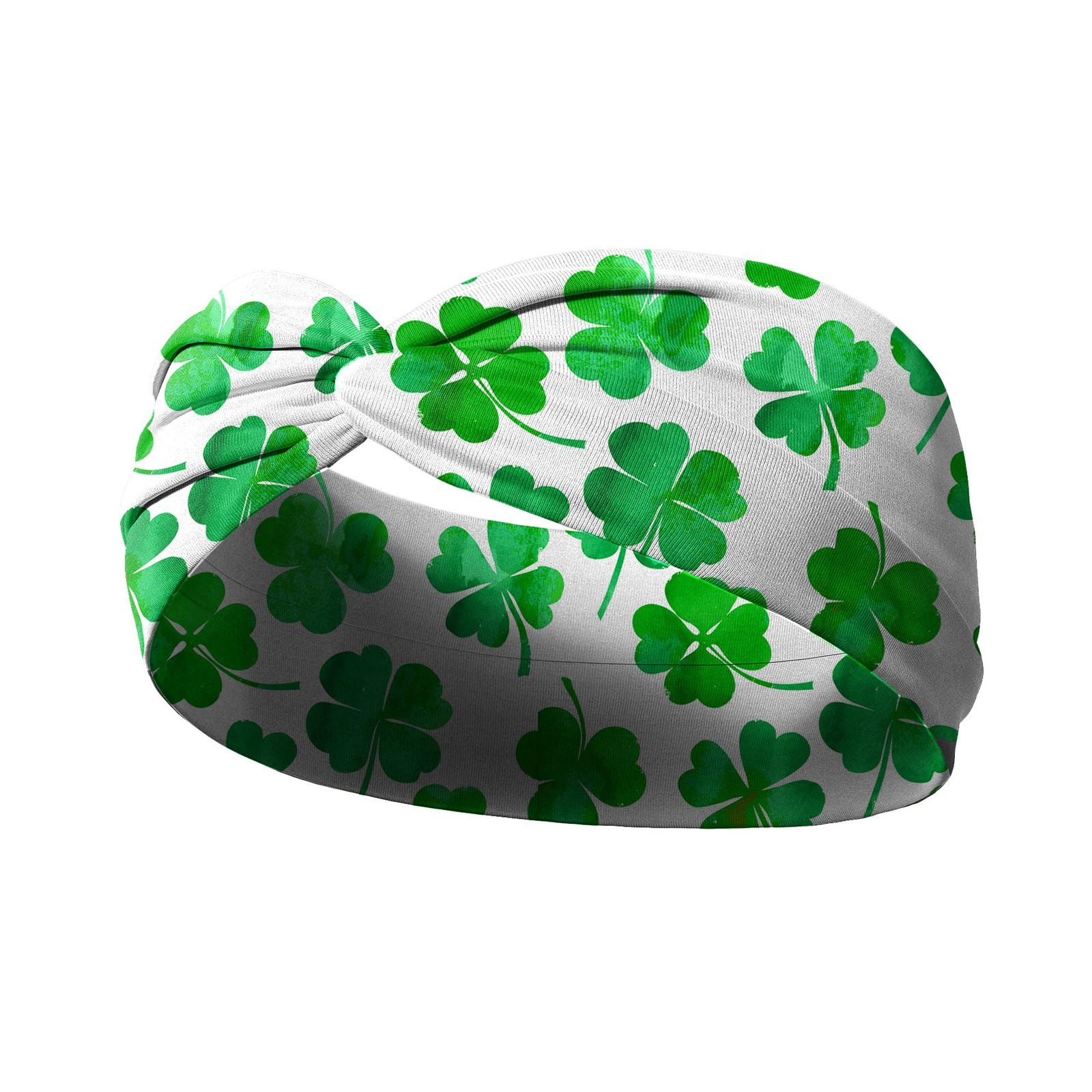 

улица. Повязка на голову ко Дню Святого Патрика Повязка на голову с ирландским принтом Повязка на голову с крестом Спортивные аксессуары для волос для йоги Эластичная повязка на голову One Size