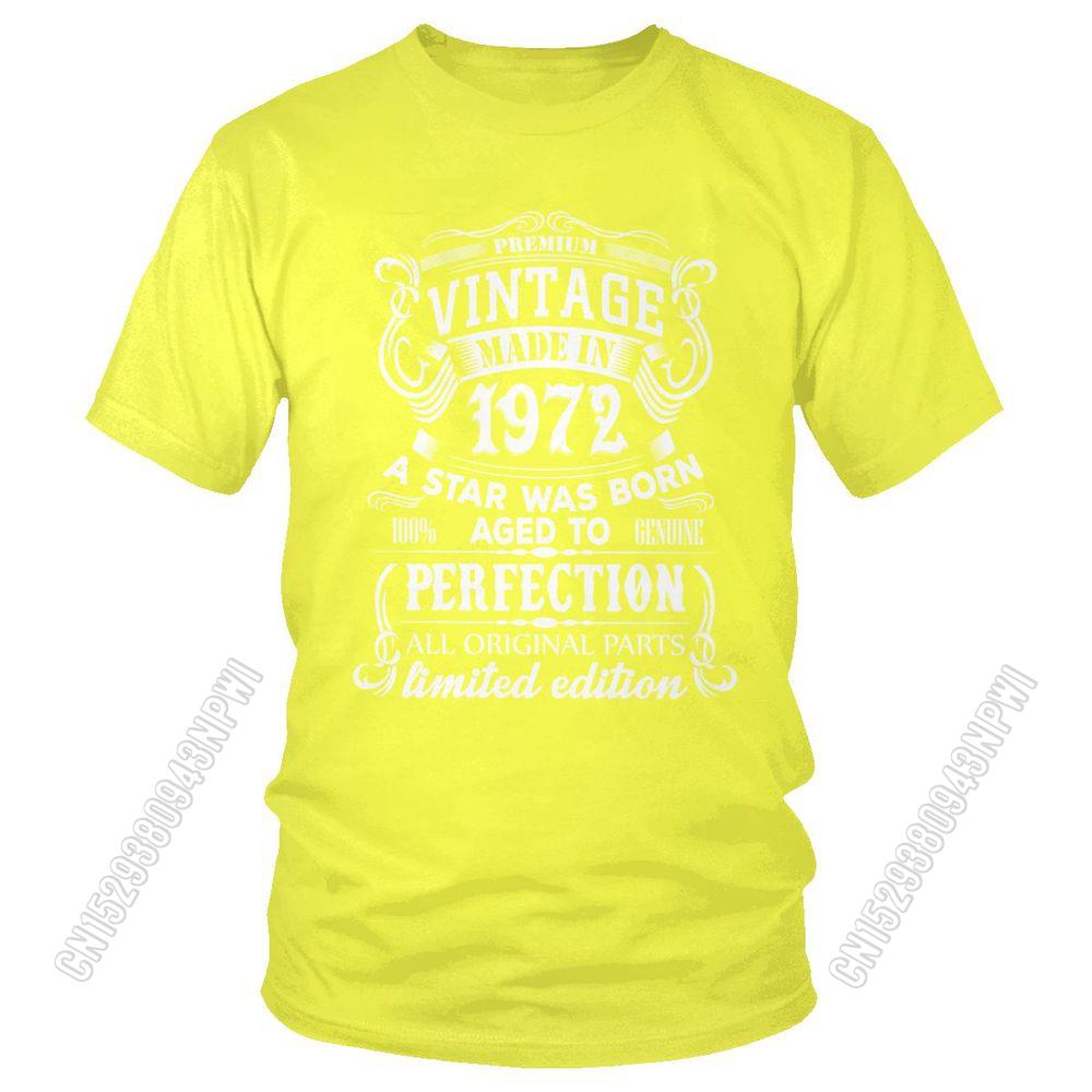 T-Shirt Men Short Sleeve T Shirt 100% Cotton Coupe Ample Idéal Comme Cadeau D'anniversaire Collection Été 1972 Custom Gift