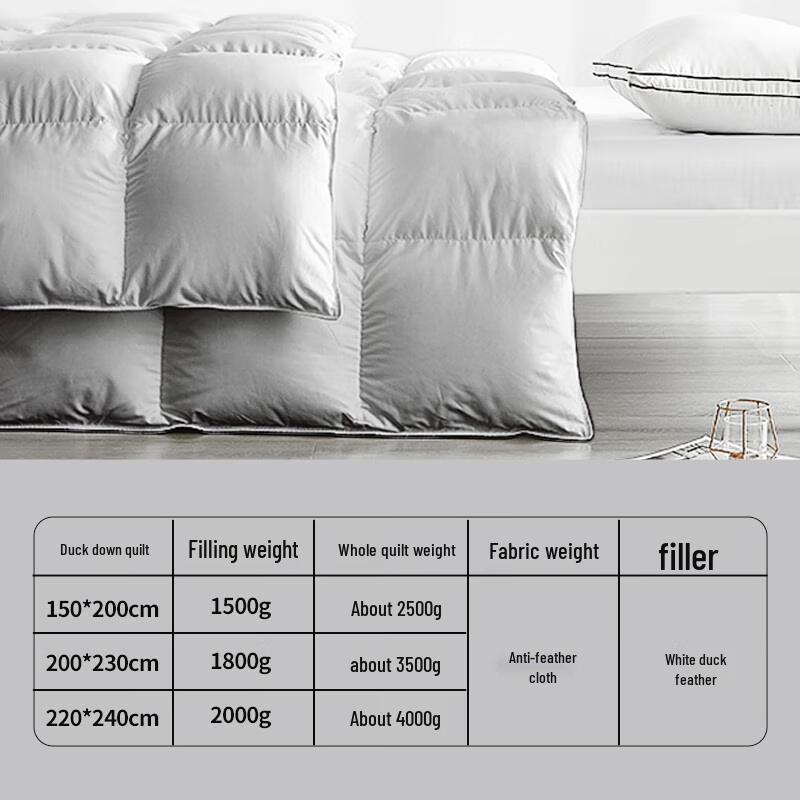 White Duck Feather Winter Quilt