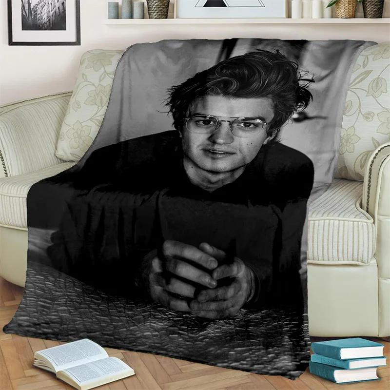 Joe Keery Actor 3D Printing HD Blanket,Soft Throw Blanket for Home Bedroom Bed Sofa Picnic Travel Office Rest Cover Blanket Kids