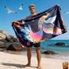 Bohemian Fire-breathing Phoenix polyester microfiber beach towel is highly absorbent, suitable for swimming and beach outings