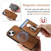 Detachable Wallet Magnetic Leather Case for iPhone 15 Pro Max 16 Plus 14 13 12 11 Xs Max XR 7 8 SE 2022 Bracket Hover Ring Cover