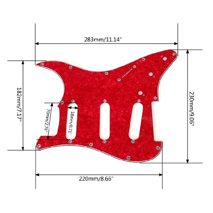 Standard 11 Hole 6 Strings Guitar SSS Pickguards Fit for Modern Guitar Bass Part