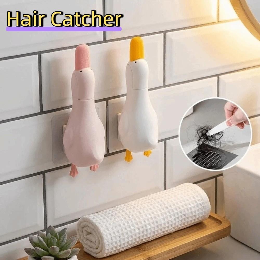 Cartoon Duck-Shaped Hair Catcher Double Head Cleaning Clip Creative Garbage Clip  Kitchen Sink