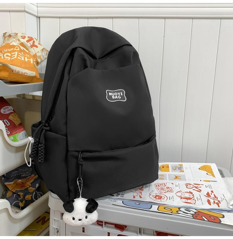 Schoolbag Korean low saturation peach pink schoolbag Junior high school student Harajuku daily travel shopping school backpack