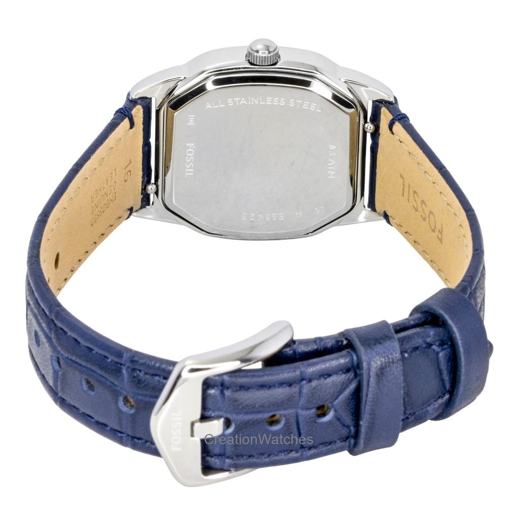 Fossil Harlow Croco Leather Cream Dial Quartz ES5425 Women's Watch